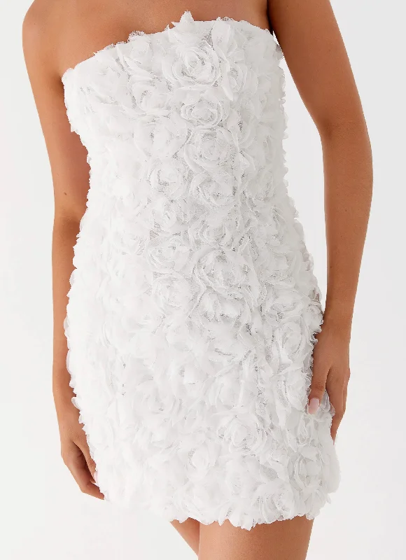 Ayanna Strapless Mini Dress - White