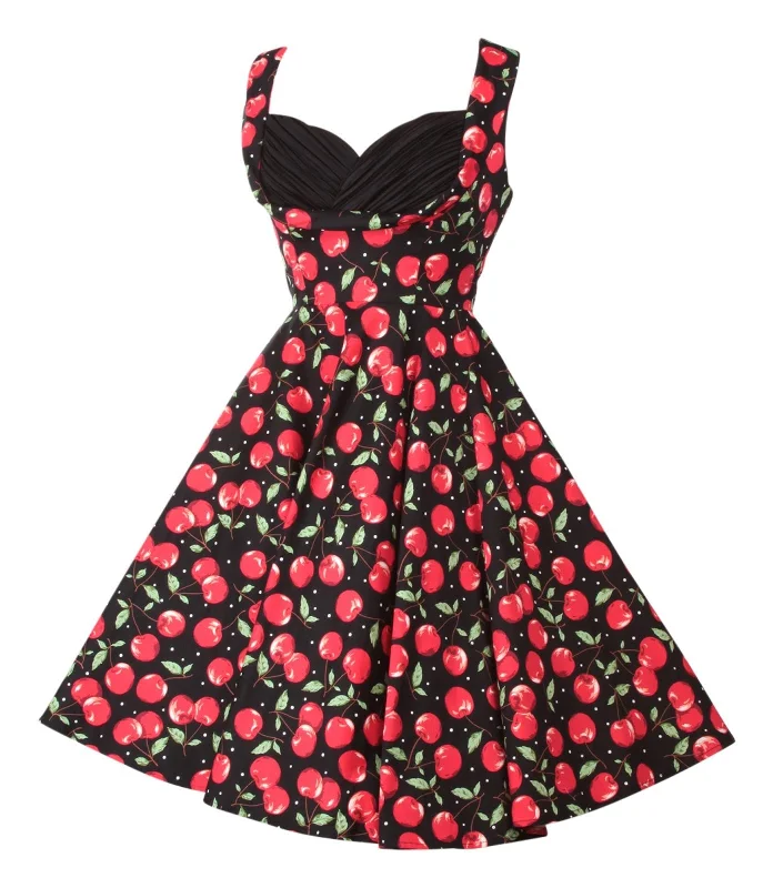 Grace Vintage Style Jive Dress in Cherry