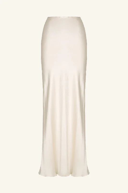 LA LUNE BIAS MAXI SKIRT - CREAM