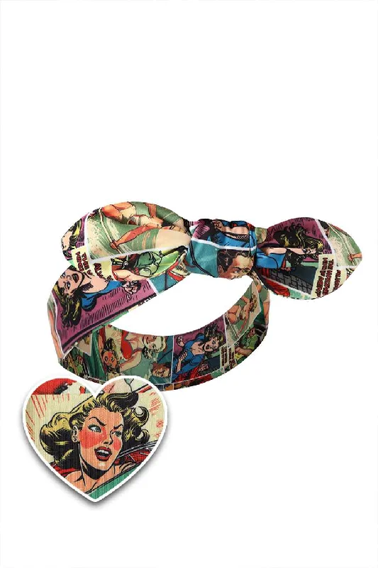 Tie Knot Comic Book Headband