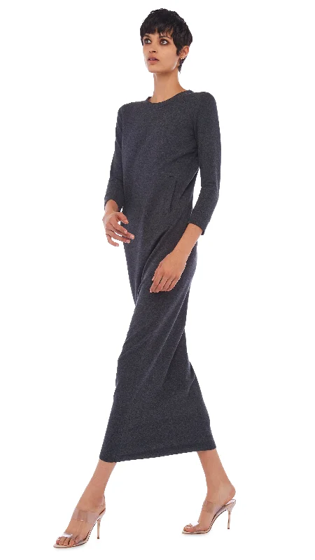 3/4 SLEEVE TAILORED TERRY GOWN