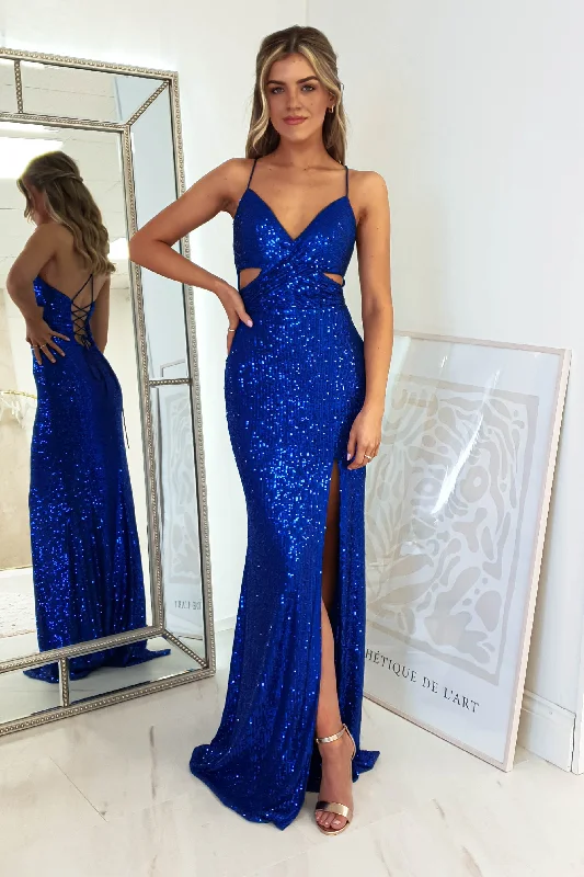 Apollo Bodycon Sequin Gown | Royal Blue