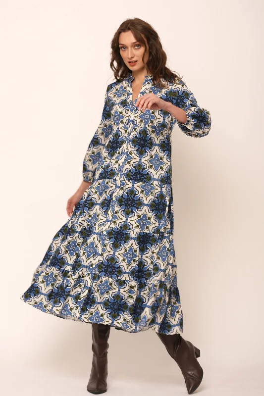 Valerie Dress in Wildflower Blue