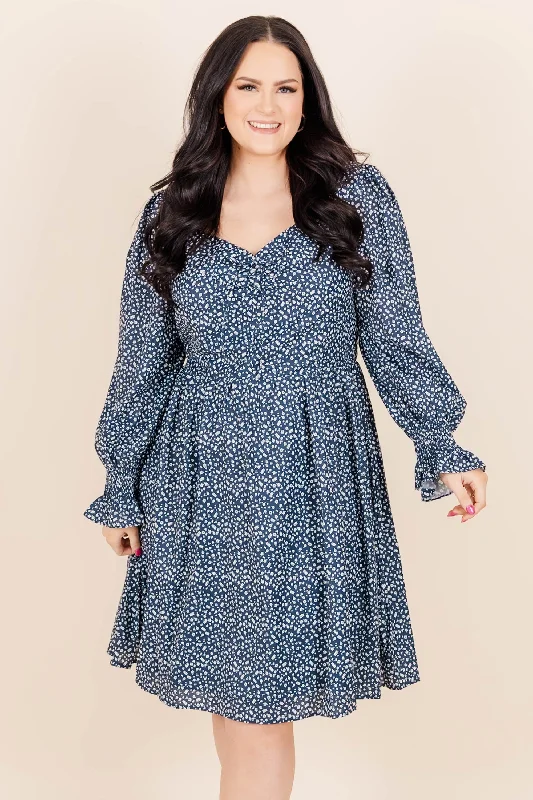 Dancing With Our Hands Tied Dress, Navy