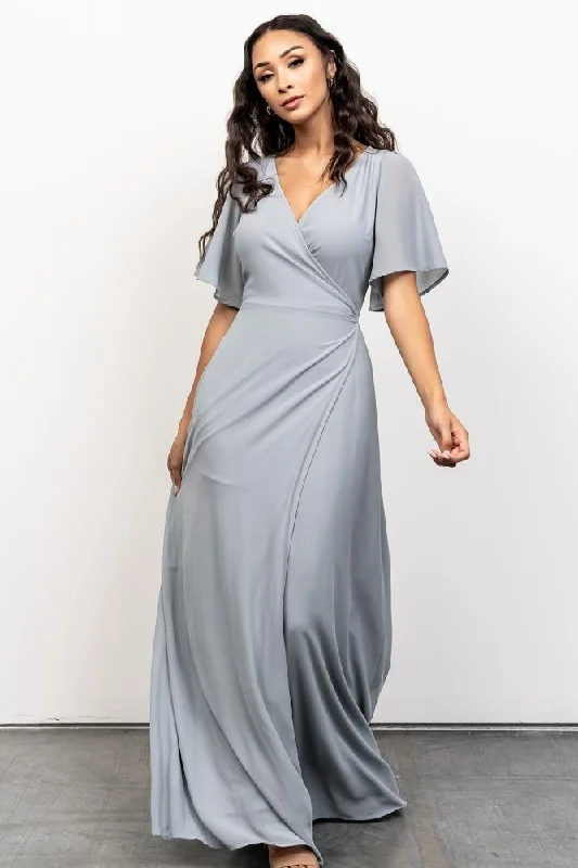 Ivy Wrap Maxi Dress | Light Blue