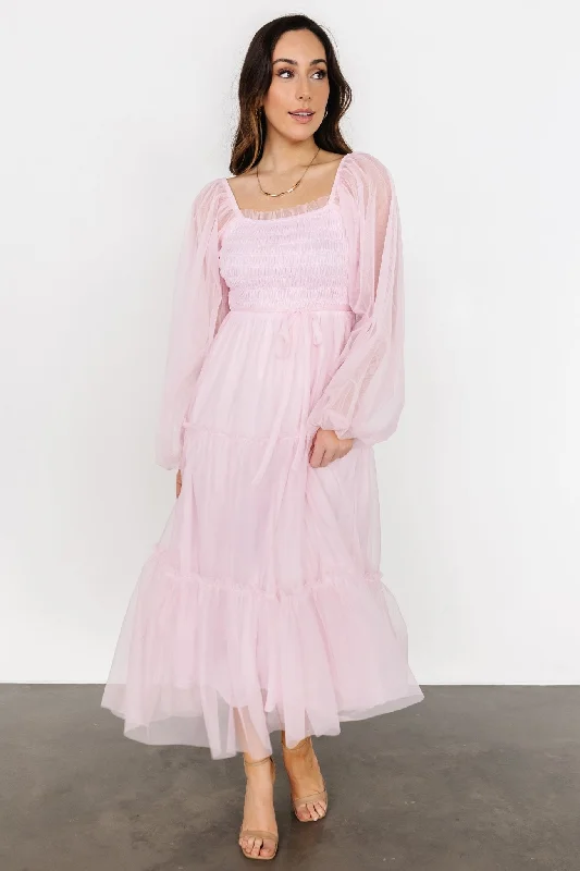 Katrina Tulle Maxi Dress | Light Rose