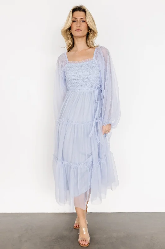 Katrina Tulle Maxi Dress | Peri Blue