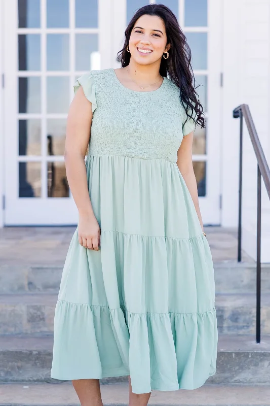 Our Sweet Memories Dress, Sage