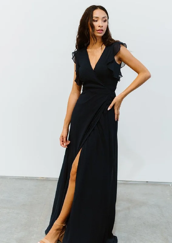 Saya Wrap Maxi Dress | Navy