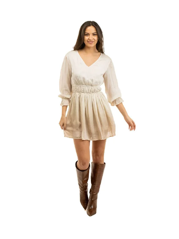 The Marie Mini Dress | Beige Ombre