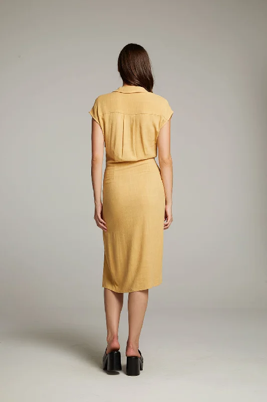 Atlantic Parchment Midi Dress