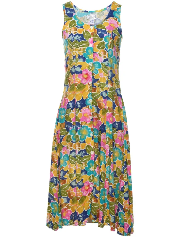 Floral Print Dress - M