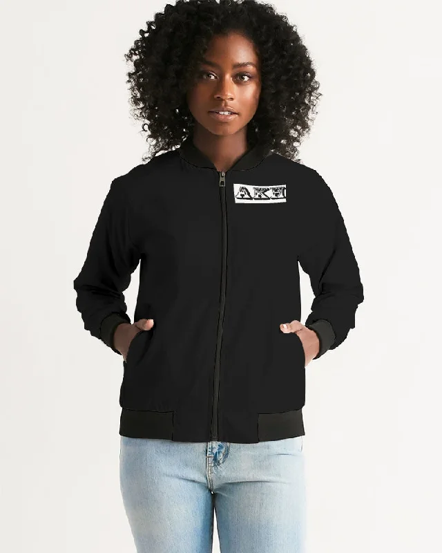 AKH Black Women's Bomber Jacket