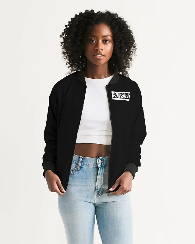 AKH Black Women's Bomber Jacket