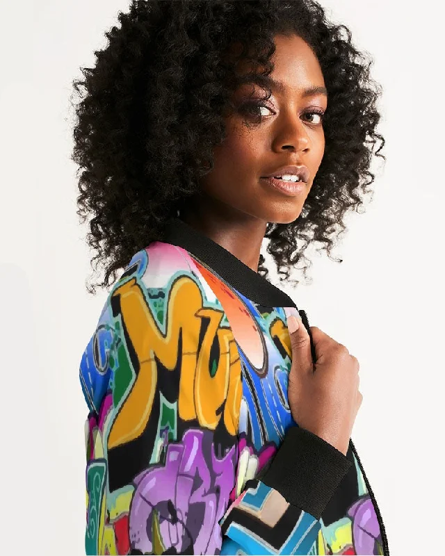 AKH Graffiti Art Women's Bomber Jacket