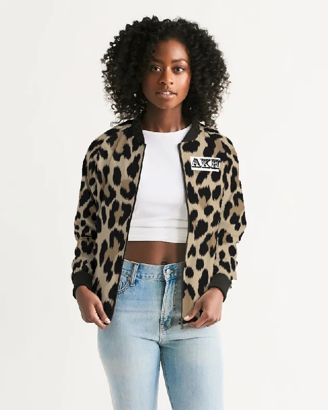 AKH Leopard Women's Bomber Jacket