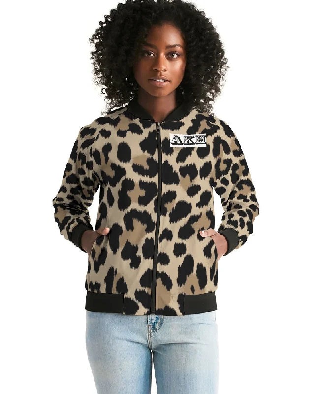 AKH Leopard Women's Bomber Jacket