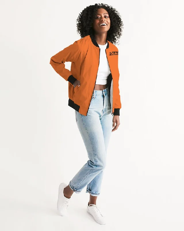 AKH Orange & Black Women's Bomber Jacket