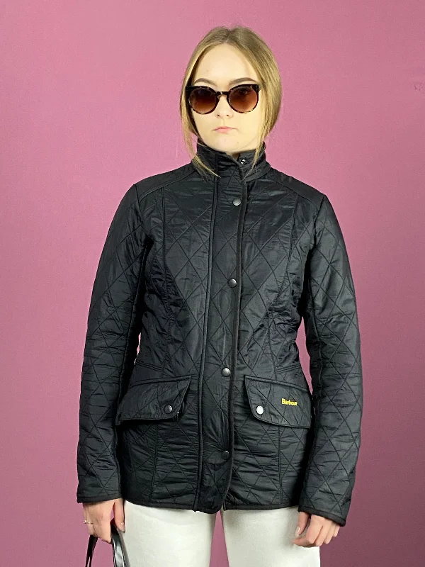 Barbour Vintage Women's Quilted Jacket - S Black Nylon