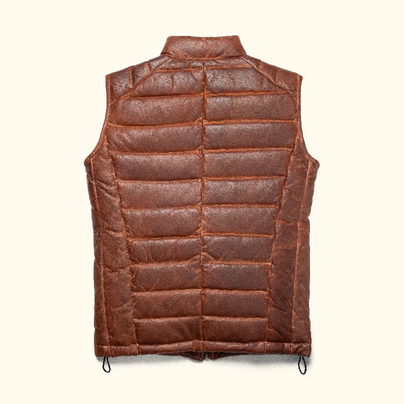 Bridger Leather Down Vest | Light Brown