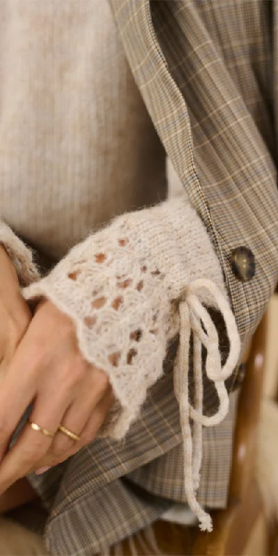 Cream Cuff Detail Sweater