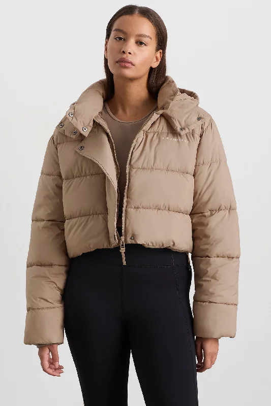 Cropped Hooded Puffer Jacket 764