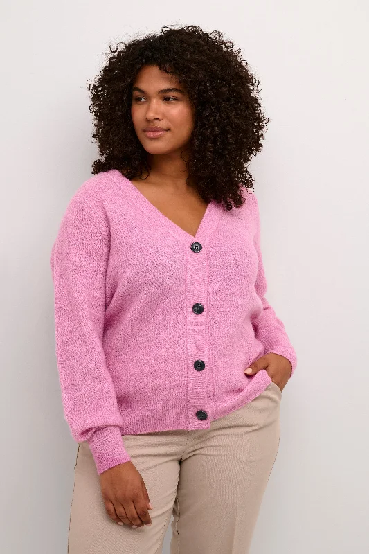 Strickjacke in Alpenveilchenrosa 