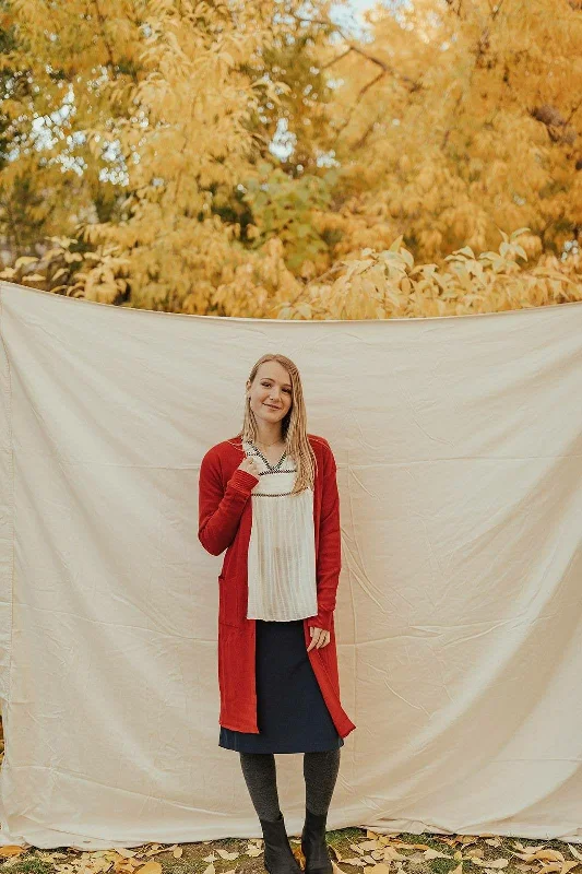 Cynthia Pocket Fit Cardigan Garnet