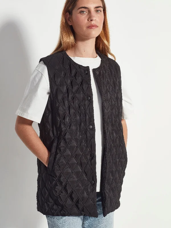 Daily Vest (Quilted Diamond) Black