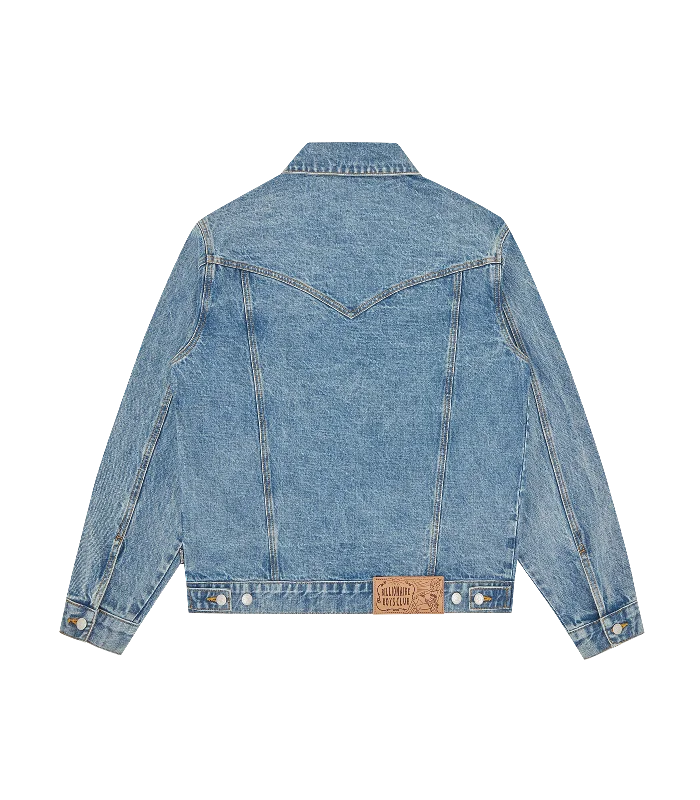 DIAMONDS & DOLLARS SELVEDGE DENIM JACKET - HEAVY WASH BLUE