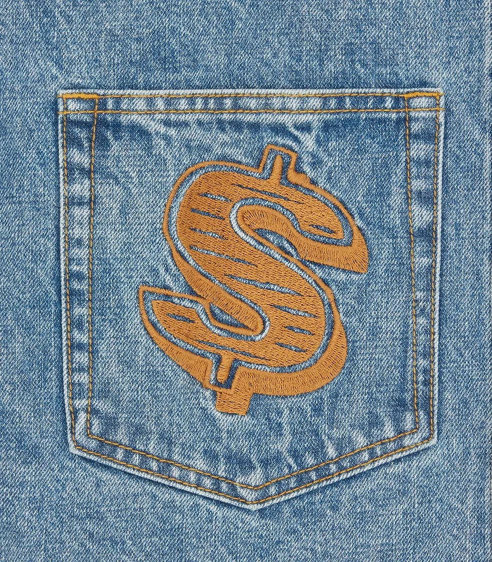 DIAMONDS & DOLLARS SELVEDGE DENIM JACKET - HEAVY WASH BLUE