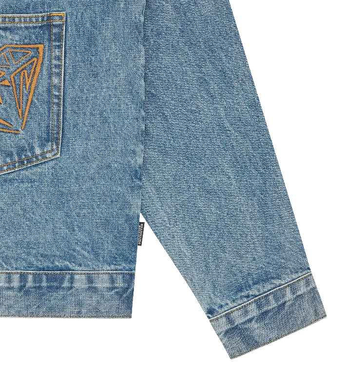 DIAMONDS & DOLLARS SELVEDGE DENIM JACKET - HEAVY WASH BLUE