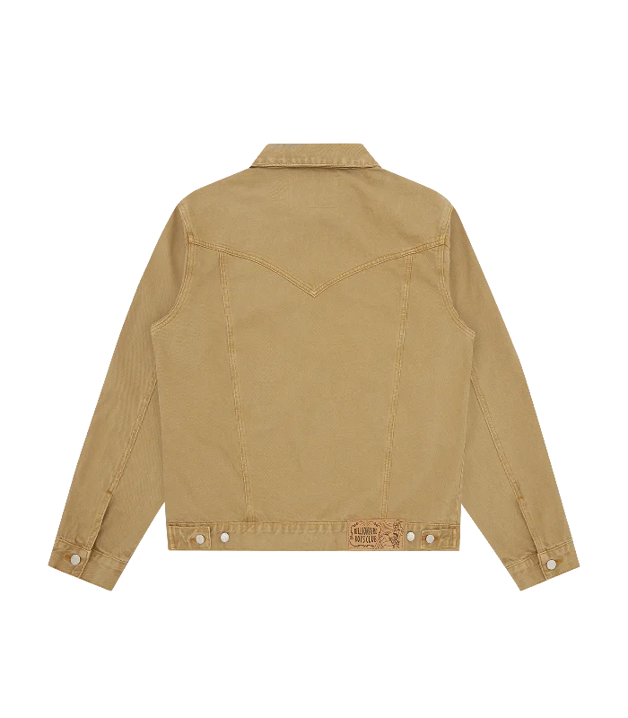 DIAMONDS & DOLLARS SELVEDGE DENIM JACKET - SAND