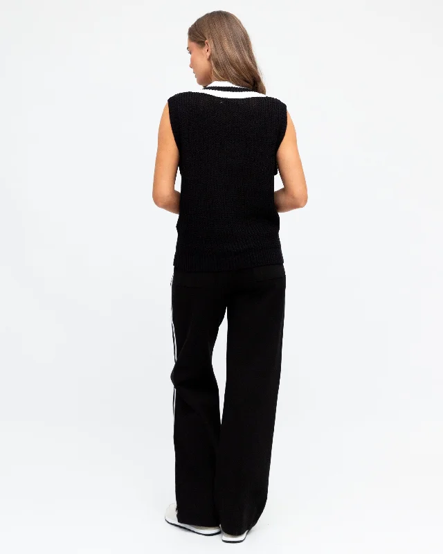 Ebby and I Vest -Black/White