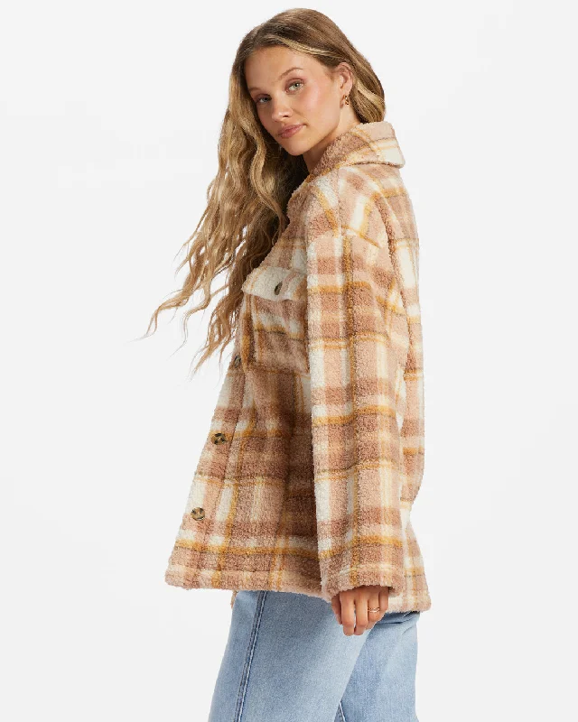 Fairbanks Button-Up Teddy Bear Jacket - Boulder