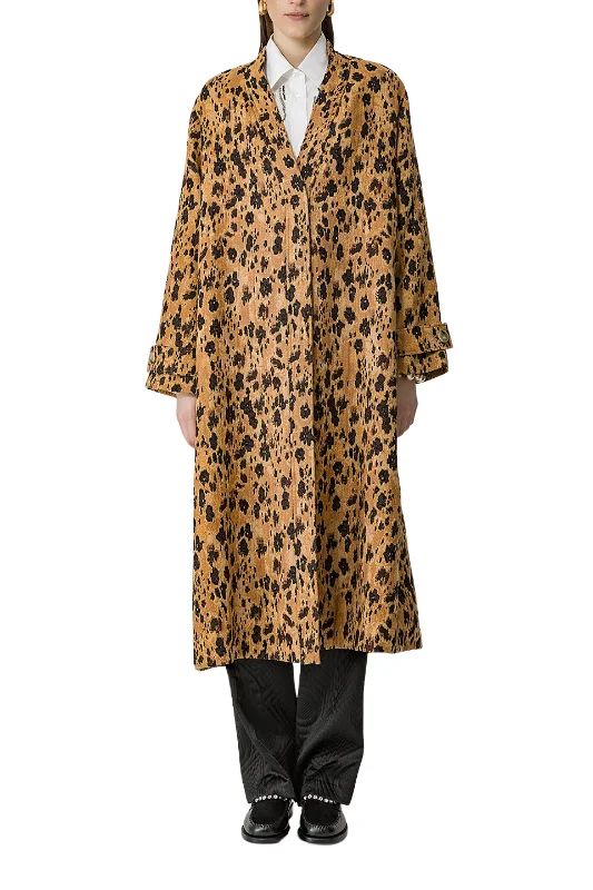 Floral Jacquard Coat