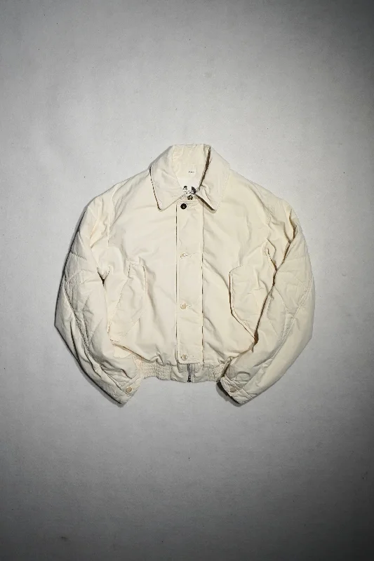 Over Dyed Padding Jacket ""FLOWER"" (White)