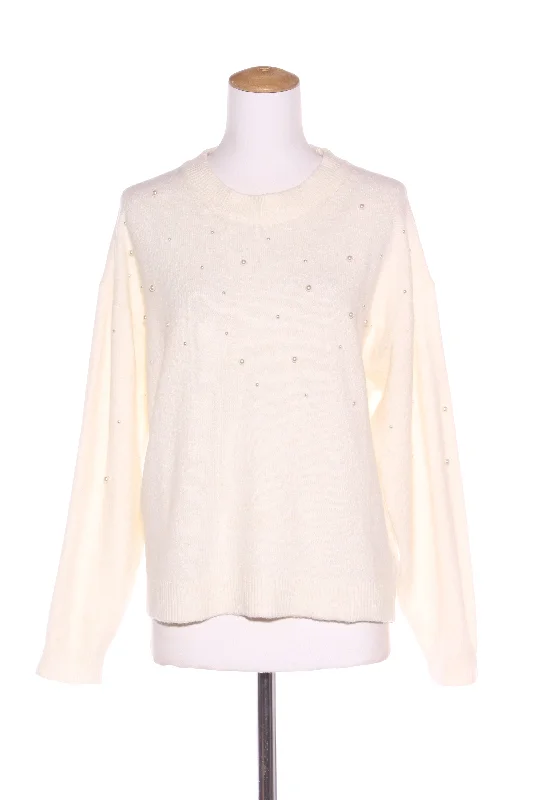 H&M - Pearl embellished knit jumper - Cream! 12