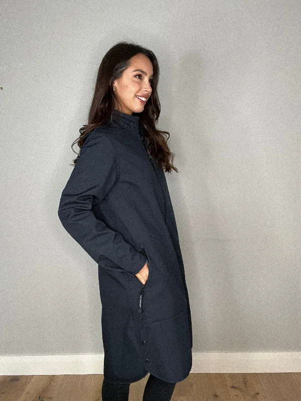 Ilse Jacobsen Rain 128 Soft Shell Raincoat in Navy