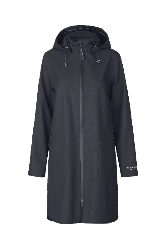 Ilse Jacobsen Rain 128 Soft Shell Raincoat in Navy