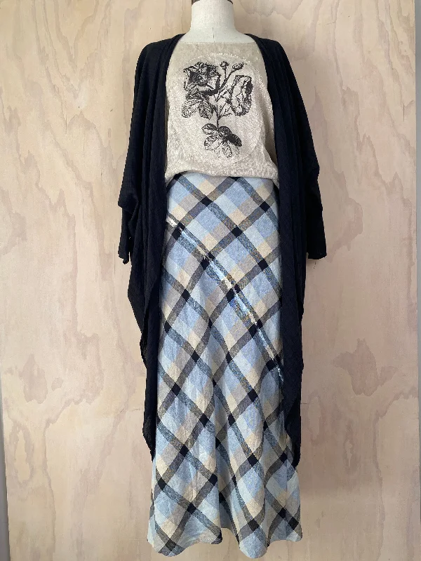 Juna Maxi Kimono - Black Check