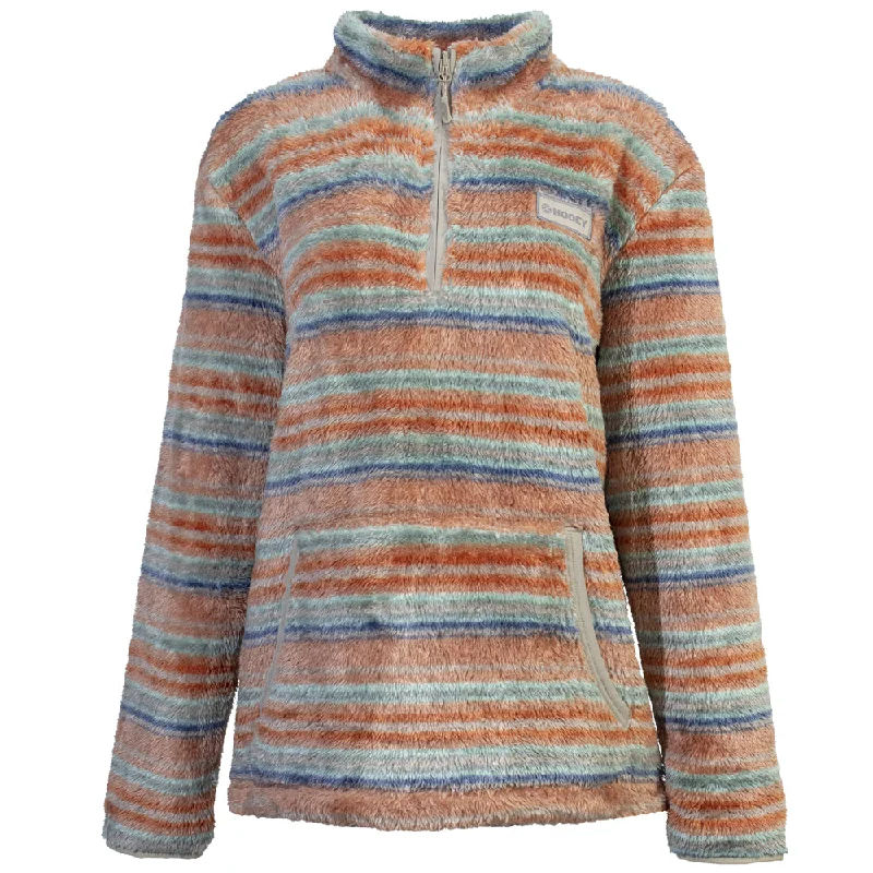 ""Ladies Fleece Pullover"" Pink/Serape