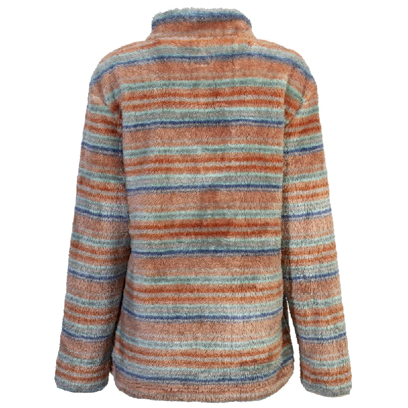 ""Ladies Fleece Pullover"" Pink/Serape