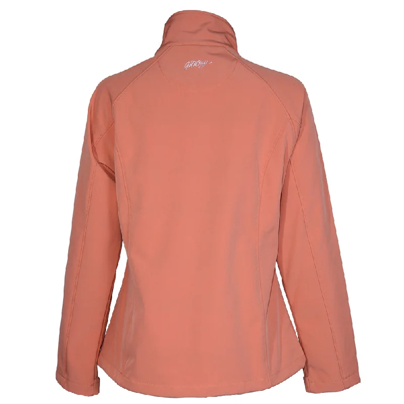 ""Ladies Softshell Jacket"" Pink w/Multi Color Pattern Lining