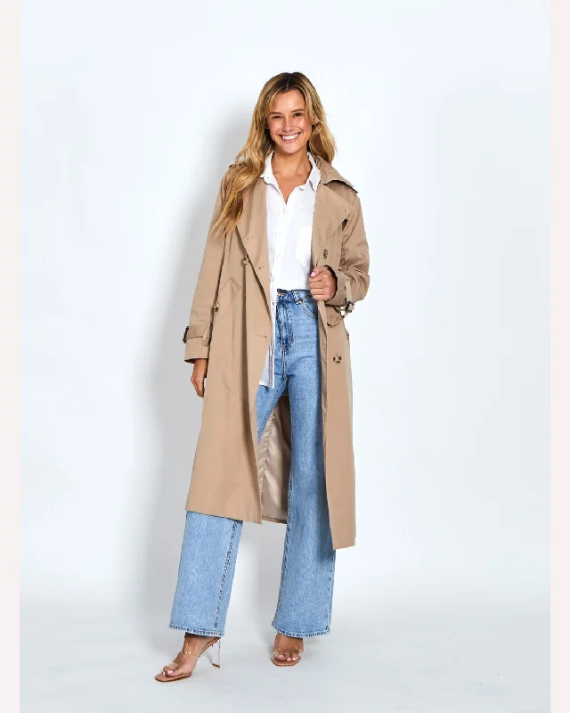 Leoni Teddy Trench Coat - Taupe