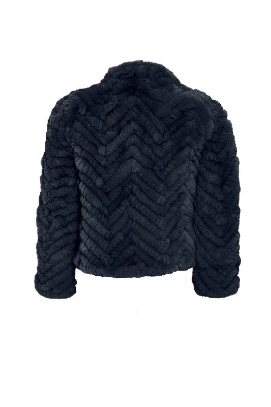 LOOBIES STORY ASTA CHEVRON JACKET - INDIGO