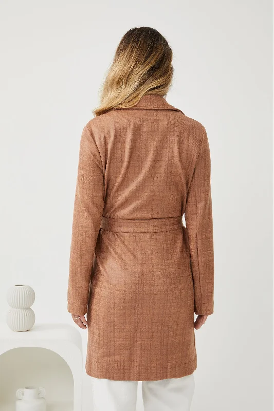 Madox Coat - Camel Print