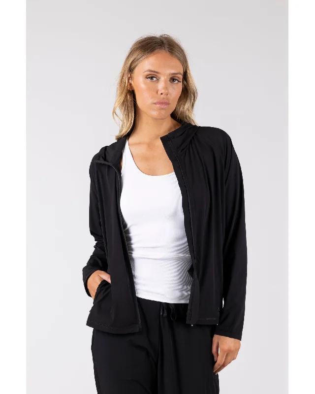 Marlow Travel Zip Through Jacket - Black