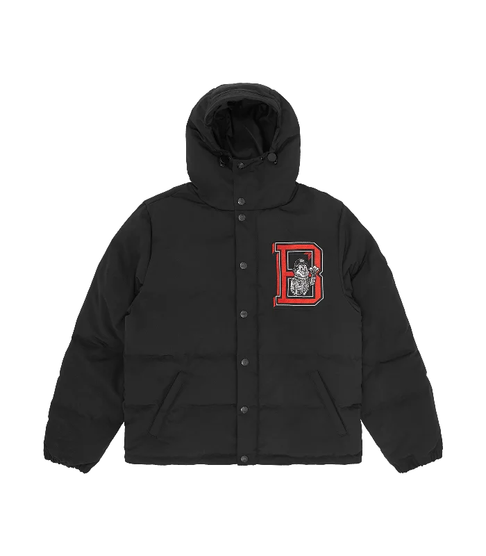 MASCOT PUFFER JACKET - BLACK