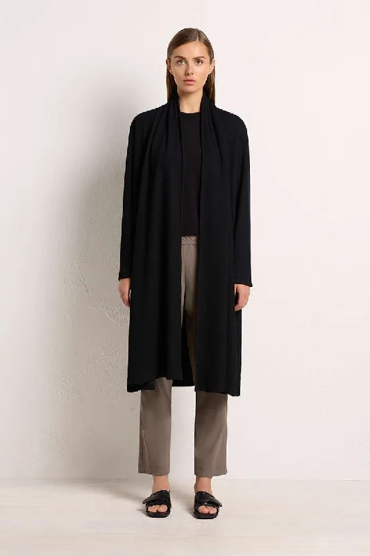 Maxi Coat in Black F091 4122 by Mela Purdie